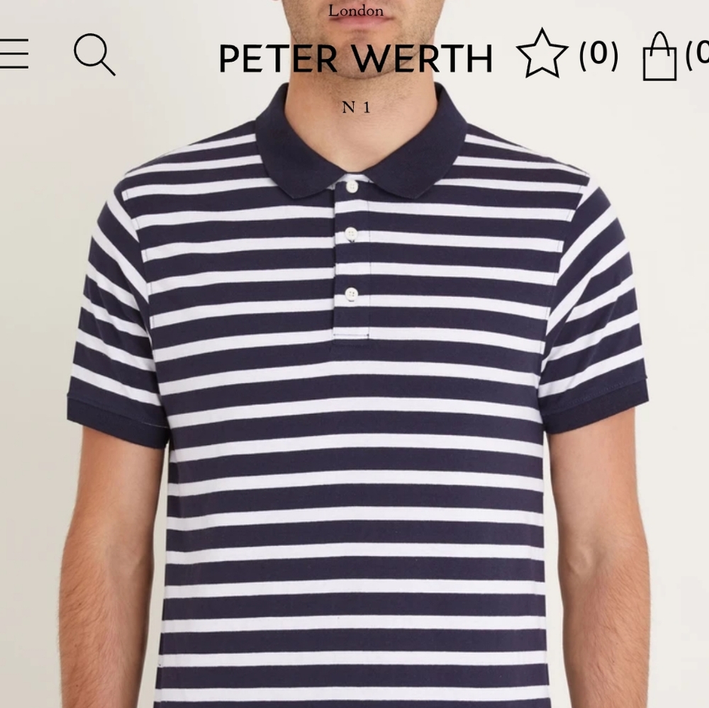 Peter Werth Polo Shirt Size Small